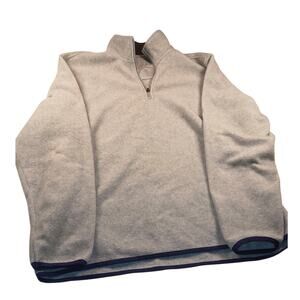 US Life Mens Gray Quarter Zipper Fleece Pullover Top - Size XL